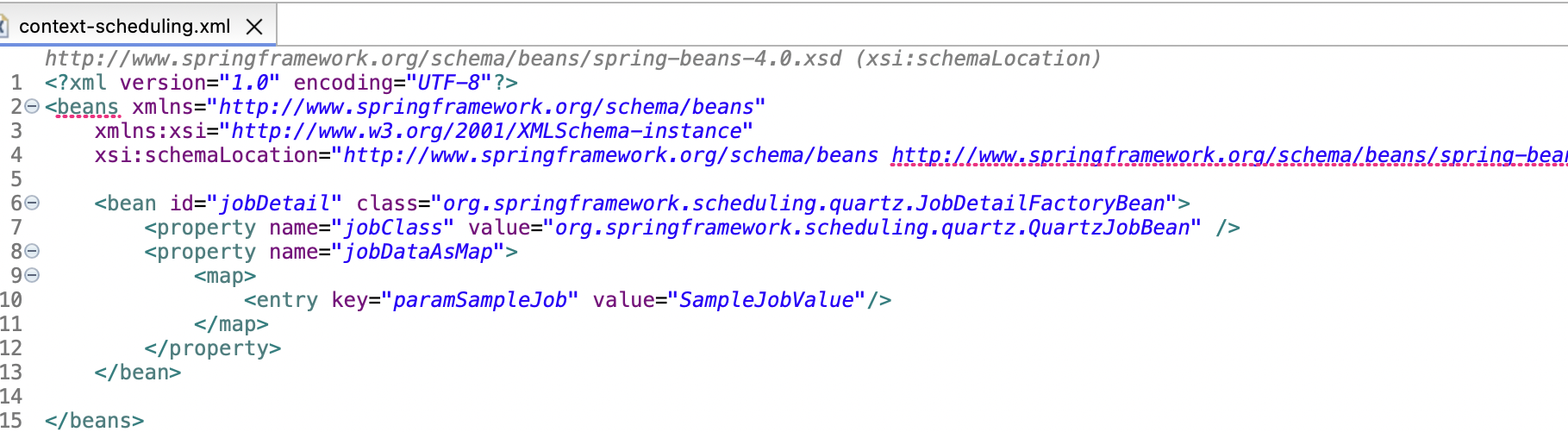생성된 Configuration 파일 확인 (XML)