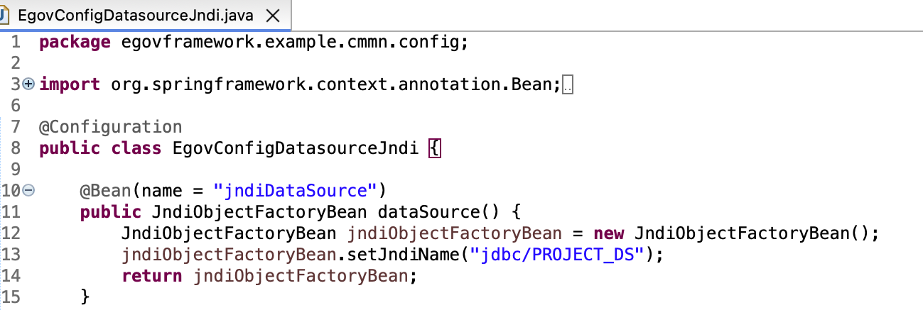 생성된 Configuration 파일 확인 (Java Config)